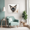 Graceful Siamese Cat Living Room Demo