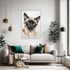 Graceful Siamese Cat Living Room Demo