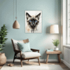 Graceful Siamese Cat Living Room Demo