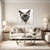 Graceful Siamese Cat Living Room Demo