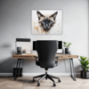 Graceful Siamese Cat Office Demo