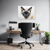 Graceful Siamese Cat Office Demo