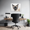 Graceful Siamese Cat Office Demo