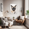 Graceful Siamese Cat Office Demo