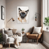 Graceful Siamese Cat Office Demo