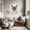 Graceful Siamese Cat Office Demo
