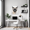 Graceful Siamese Cat Office Demo