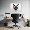 Graceful Siamese Cat Office Demo