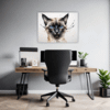 Graceful Siamese Cat Office Demo