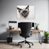 Graceful Siamese Cat Office Demo