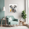 Great Dane Abstract Art Living Room Demo