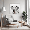 Great Dane Abstract Art Living Room Demo