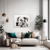 Great Dane Abstract Art Living Room Demo