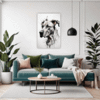 Great Dane Abstract Art Living Room Demo