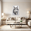 Husky Gaze Artwork Living Room Demo