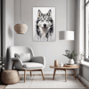 Husky Gaze Artwork Living Room Demo