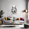 Husky Gaze Artwork Living Room Demo