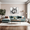 Husky Gaze Artwork Living Room Demo