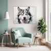 Husky Gaze Artwork Living Room Demo
