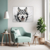 Husky Gaze Artwork Living Room Demo