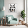 Husky Gaze Artwork Living Room Demo