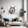 Husky Gaze Artwork Living Room Demo