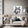 Husky Gaze Artwork Living Room Demo