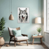 Husky Gaze Artwork Living Room Demo