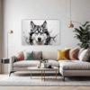 Husky Gaze Artwork Living Room Demo