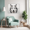 Husky Gaze Artwork Living Room Demo