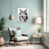 Husky Gaze Artwork Living Room Demo