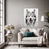 Husky Gaze Artwork Living Room Demo