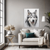 Husky Gaze Artwork Living Room Demo