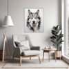 Husky Gaze Artwork Living Room Demo