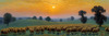 Impressionistic Twilight Shepherd and Flock in Rural Countryside Print