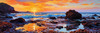 Impressionistic Art Print of Rocky Tide Pools at Sunset
