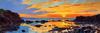 Impressionistic Art Print of Rocky Tide Pools at Sunset
