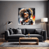 Intense Headbanger Chick Living Room Demo