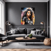 Intense Headbanger Chick Living Room Demo