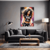 Intense Headbanger Chick Living Room Demo