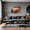 Italian Village at Dusk Living Room Demo