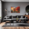 Italian Village at Dusk Living Room Demo