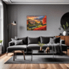 Italian Village at Dusk Living Room Demo