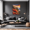 Italian Village at Dusk Living Room Demo