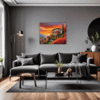 Italian Village at Dusk Living Room Demo