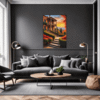Italian Village at Dusk Living Room Demo