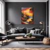 Italian Village at Dusk Living Room Demo