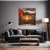 Italian Village at Dusk Living Room Demo