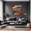 Italian Village at Dusk Living Room Demo