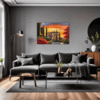 Italian Village at Dusk Living Room Demo